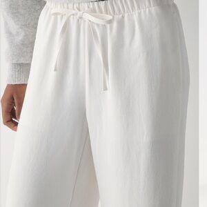 Wilfred Wide-Leg Cream Drawstring Pants